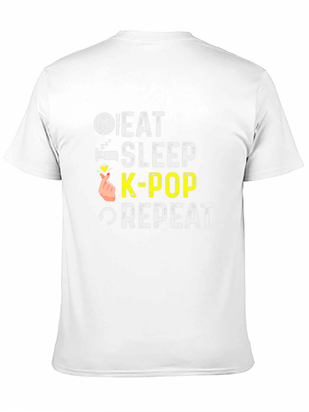 Eat Sleep K-Pop Repeat Black T-Shirt