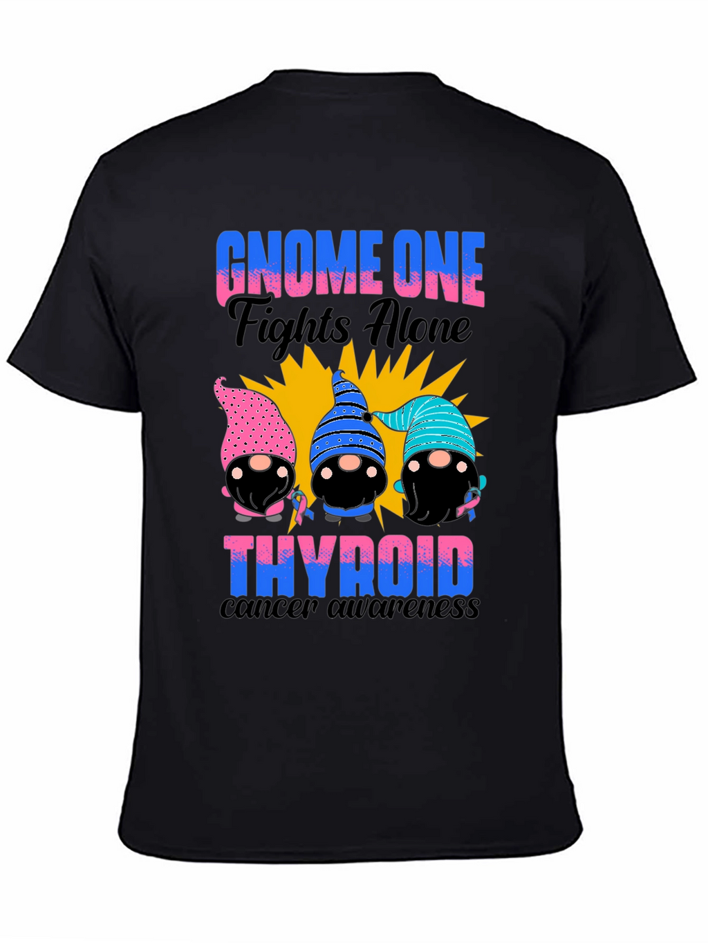 Gnome One Fights Alone Thyroid Cancer Awareness T-Shirt