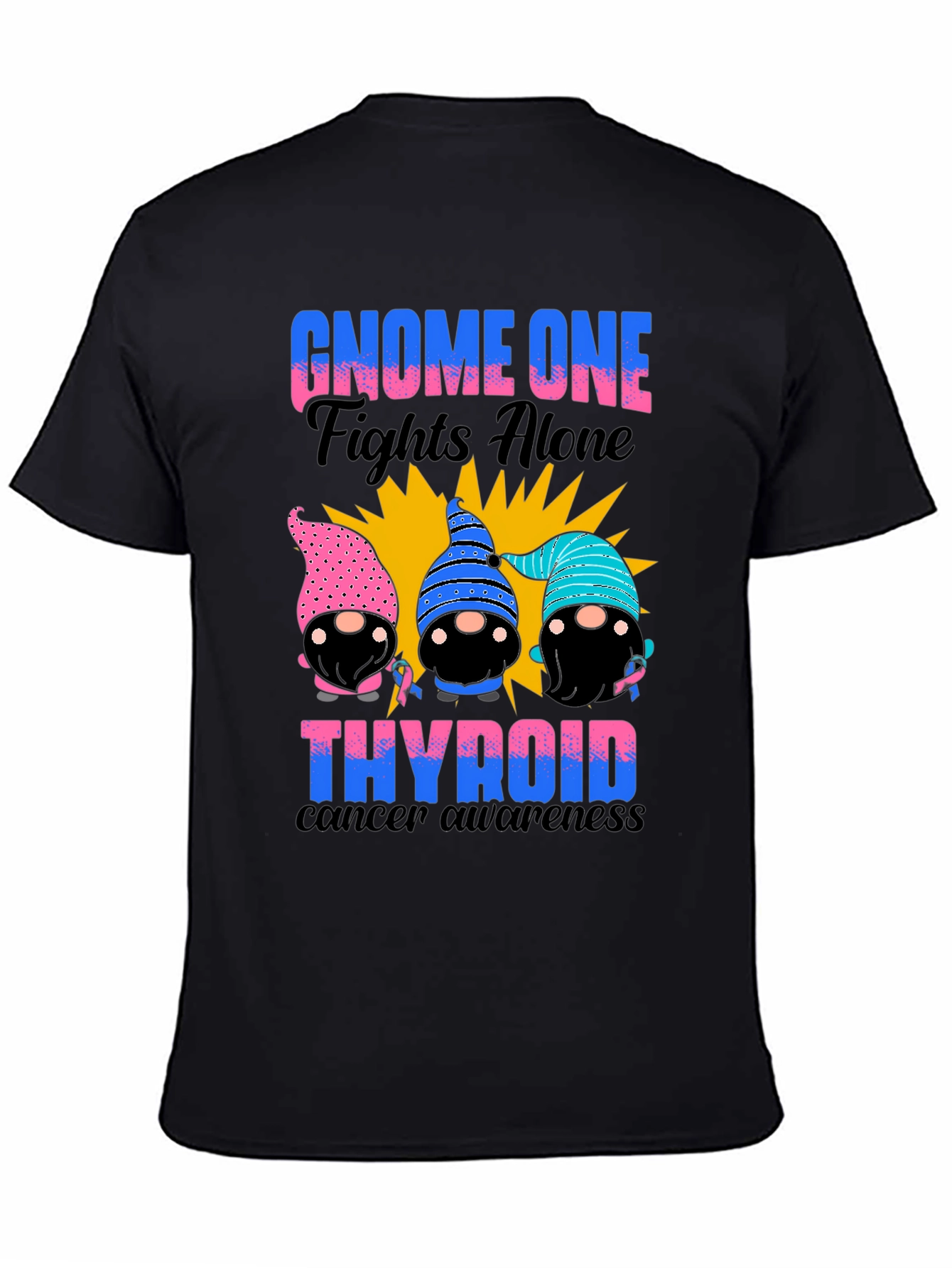 Gnome One Fights Alone Thyroid Cancer Awareness T-Shirt