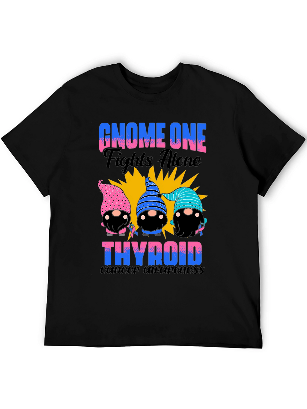Gnome One Fights Alone Thyroid Cancer Awareness T-Shirt