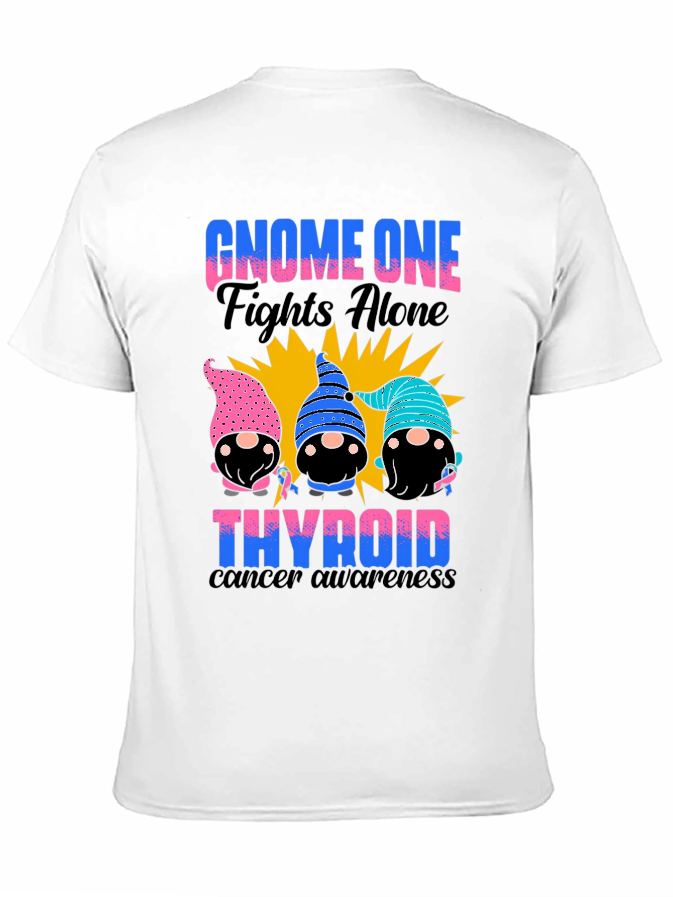 Gnome One Fights Alone Thyroid Cancer Awareness T-Shirt