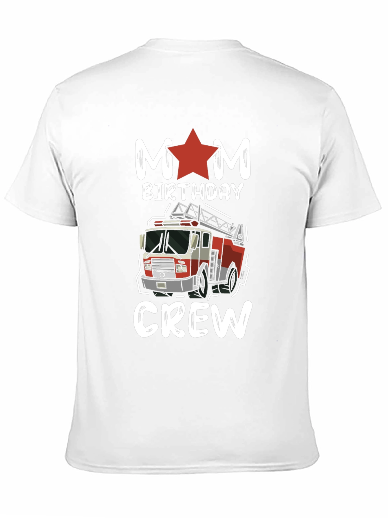 Mom Birthday Crew Firetruck Graphic Tee