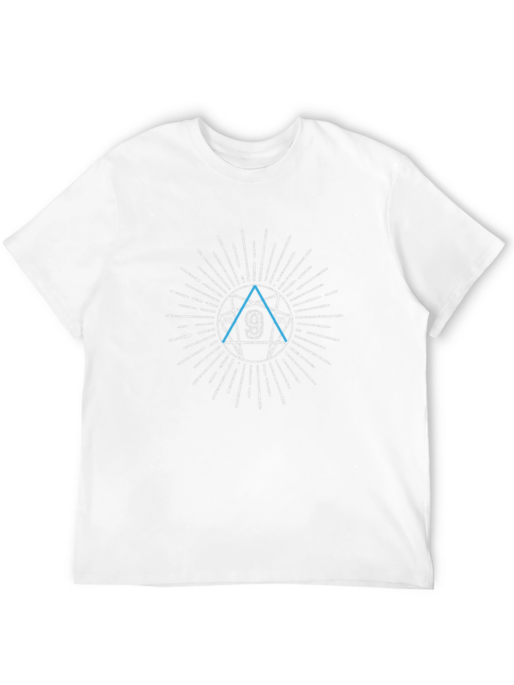 Mens Black Graphic T-Shirt - Nine Star Design