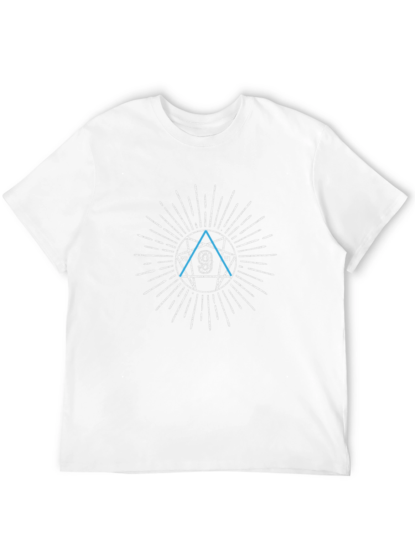 Mens Black Graphic T-Shirt - Nine Star Design