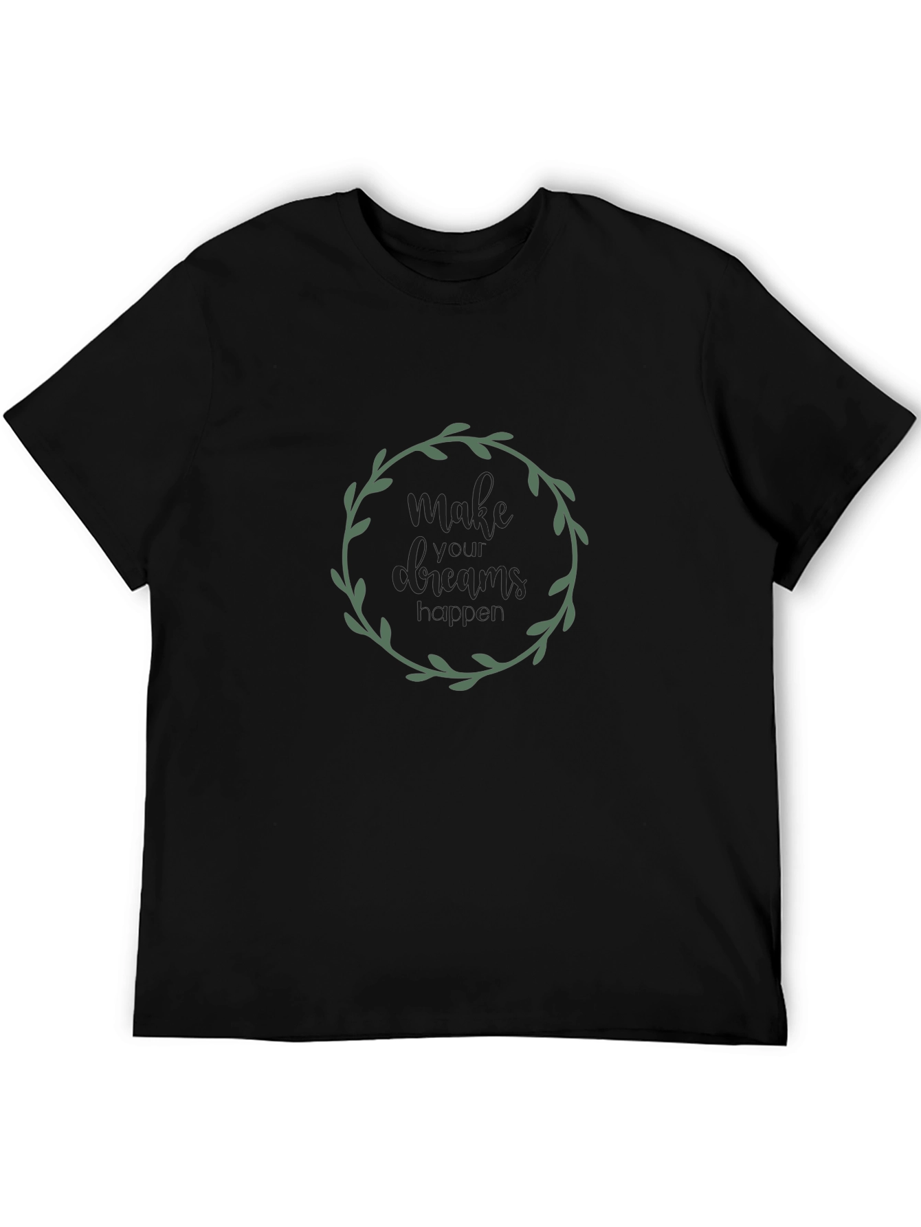 Make Your Dreams Happen Black Graphic Tee