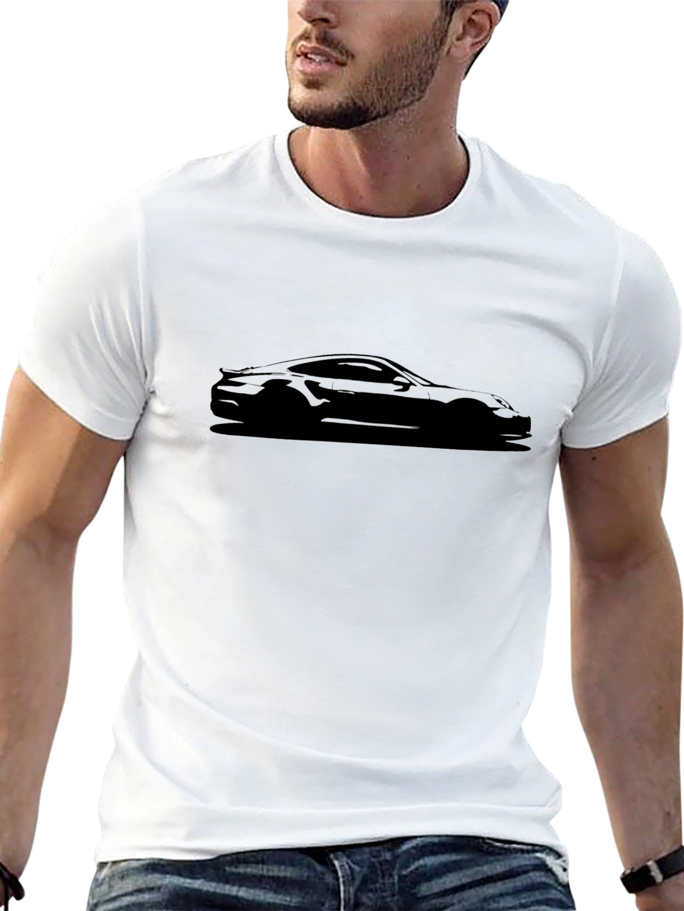 Porsche Silhouette Graphic Tee - Black