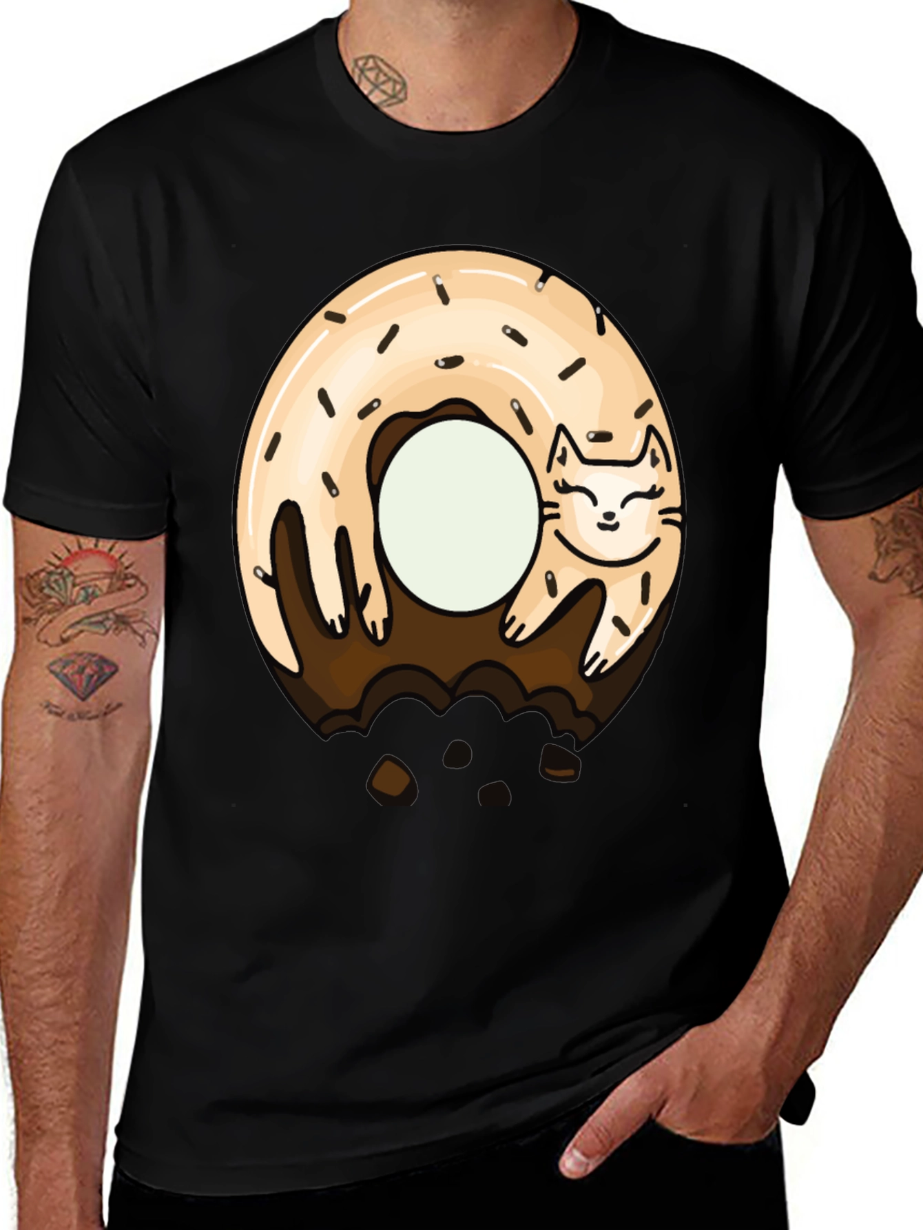 Cat Donut T-Shirt - Sweet & Funny Graphic Tee