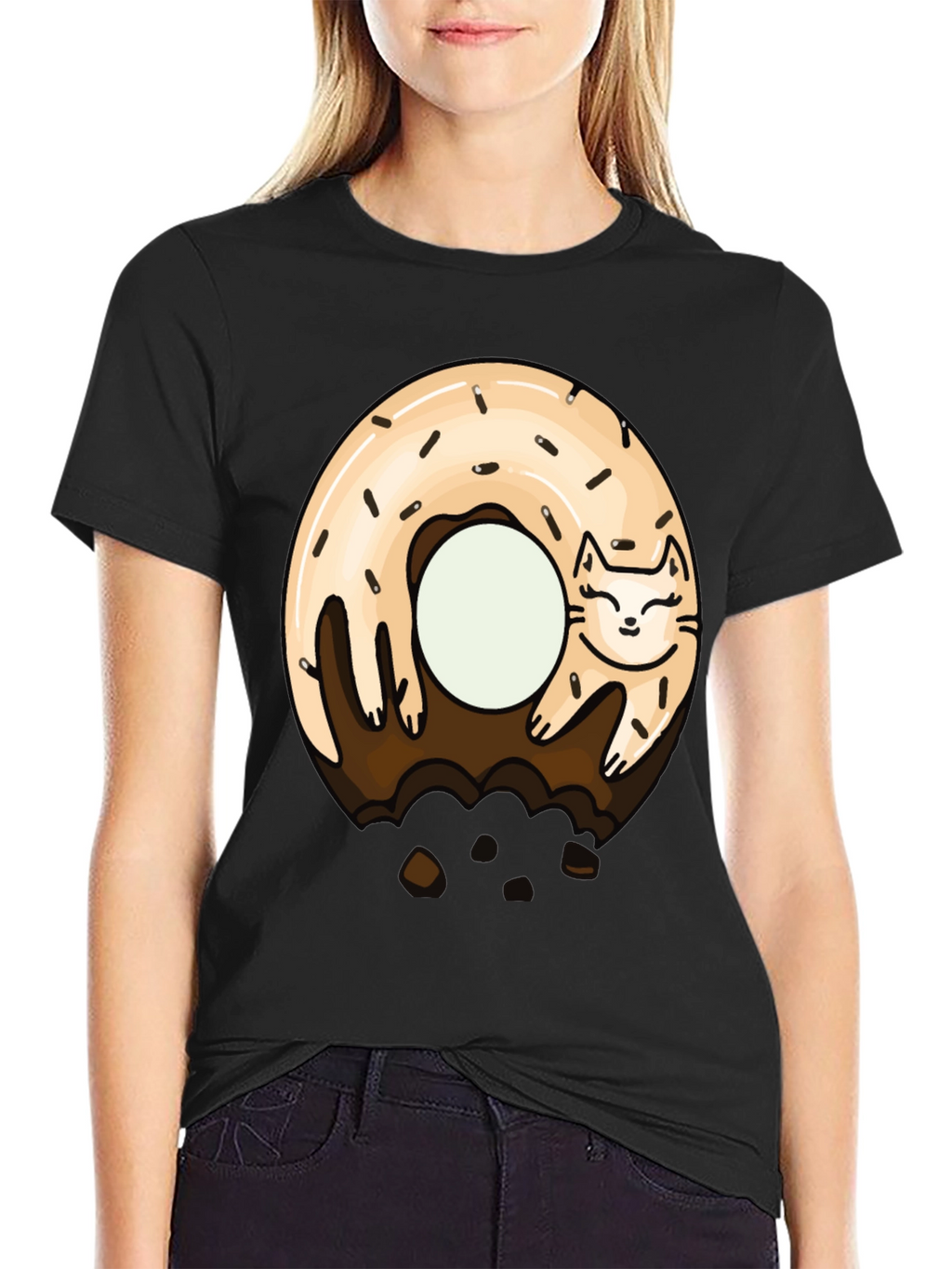 Cat Donut T-Shirt - Sweet & Funny Graphic Tee