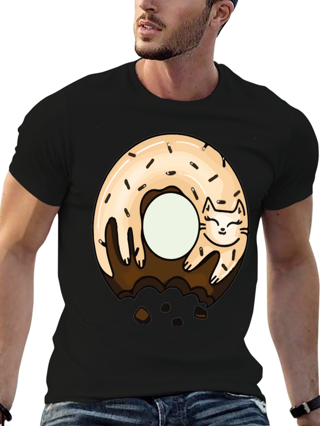 Cat Donut T-Shirt - Sweet & Funny Graphic Tee