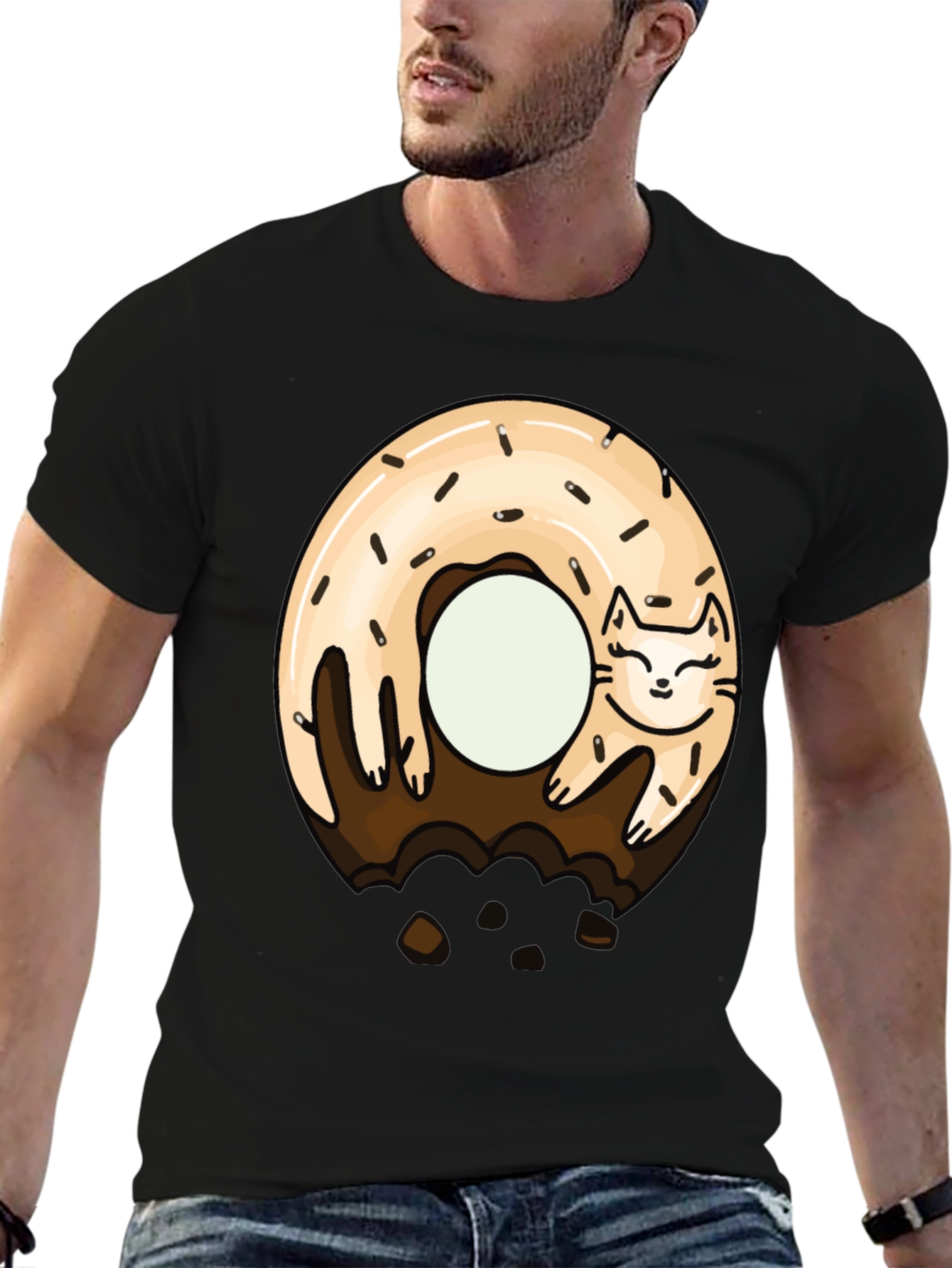 Cat Donut T-Shirt - Sweet & Funny Graphic Tee
