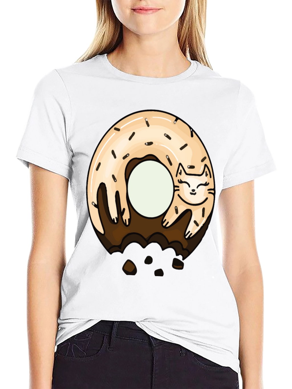 Cat Donut T-Shirt - Sweet & Funny Graphic Tee