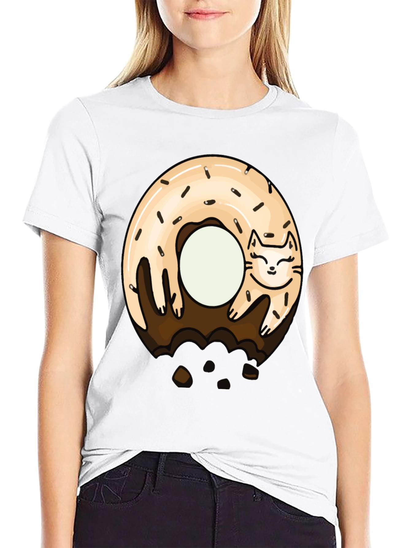 Cat Donut T-Shirt - Sweet & Funny Graphic Tee