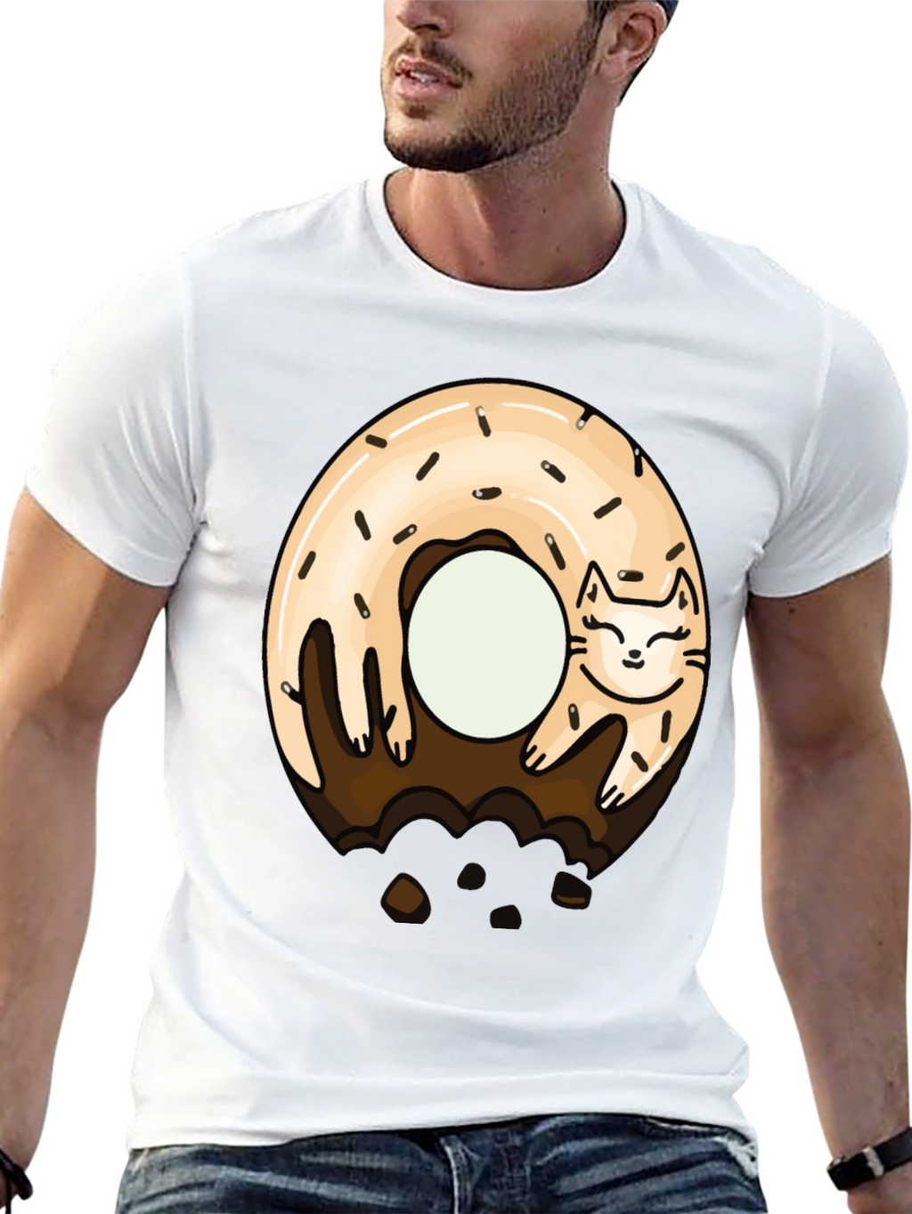 Cat Donut T-Shirt - Sweet & Funny Graphic Tee