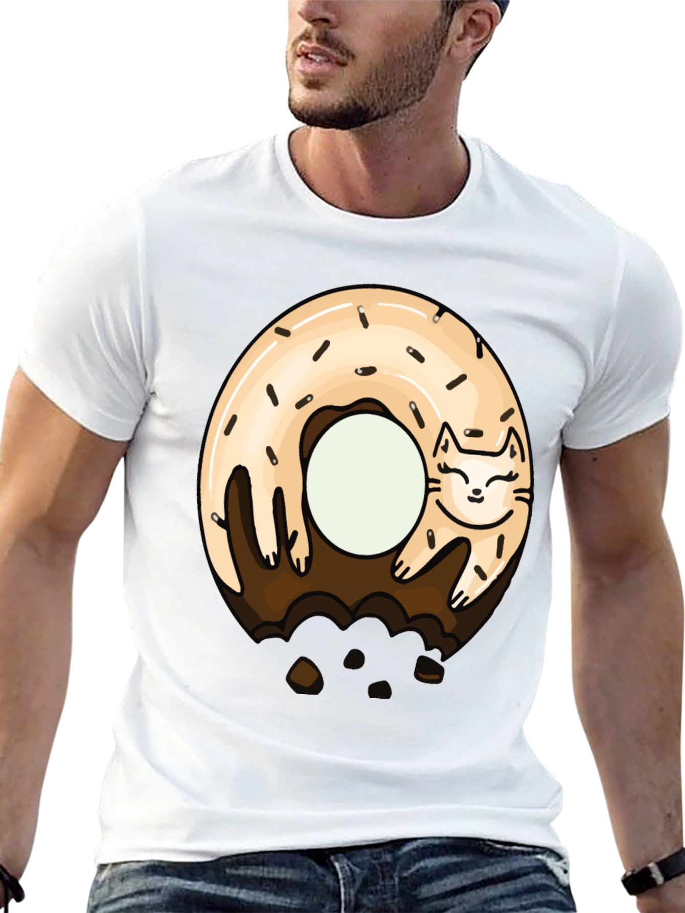 Cat Donut T-Shirt - Sweet & Funny Graphic Tee