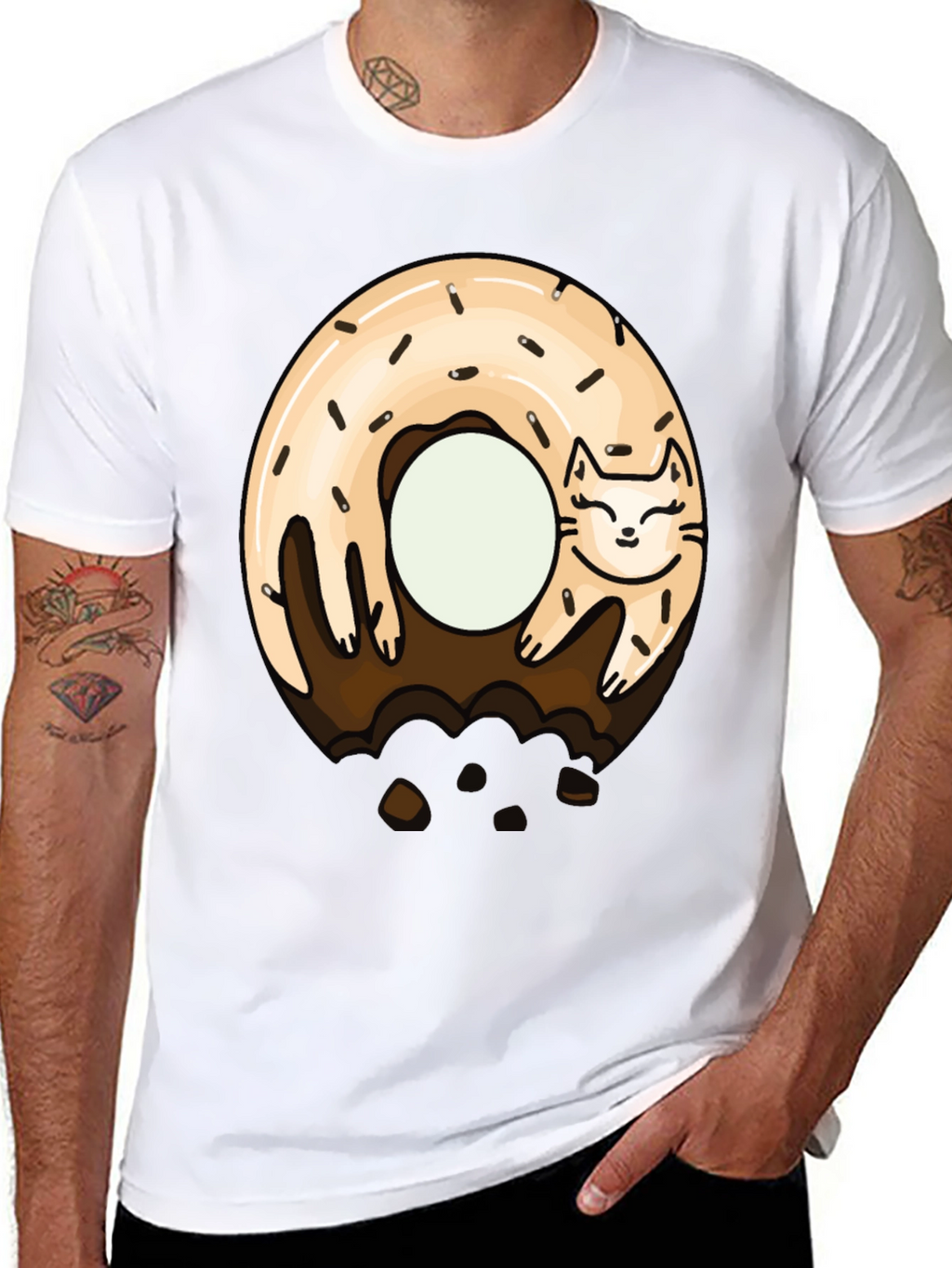 Cat Donut T-Shirt - Sweet & Funny Graphic Tee