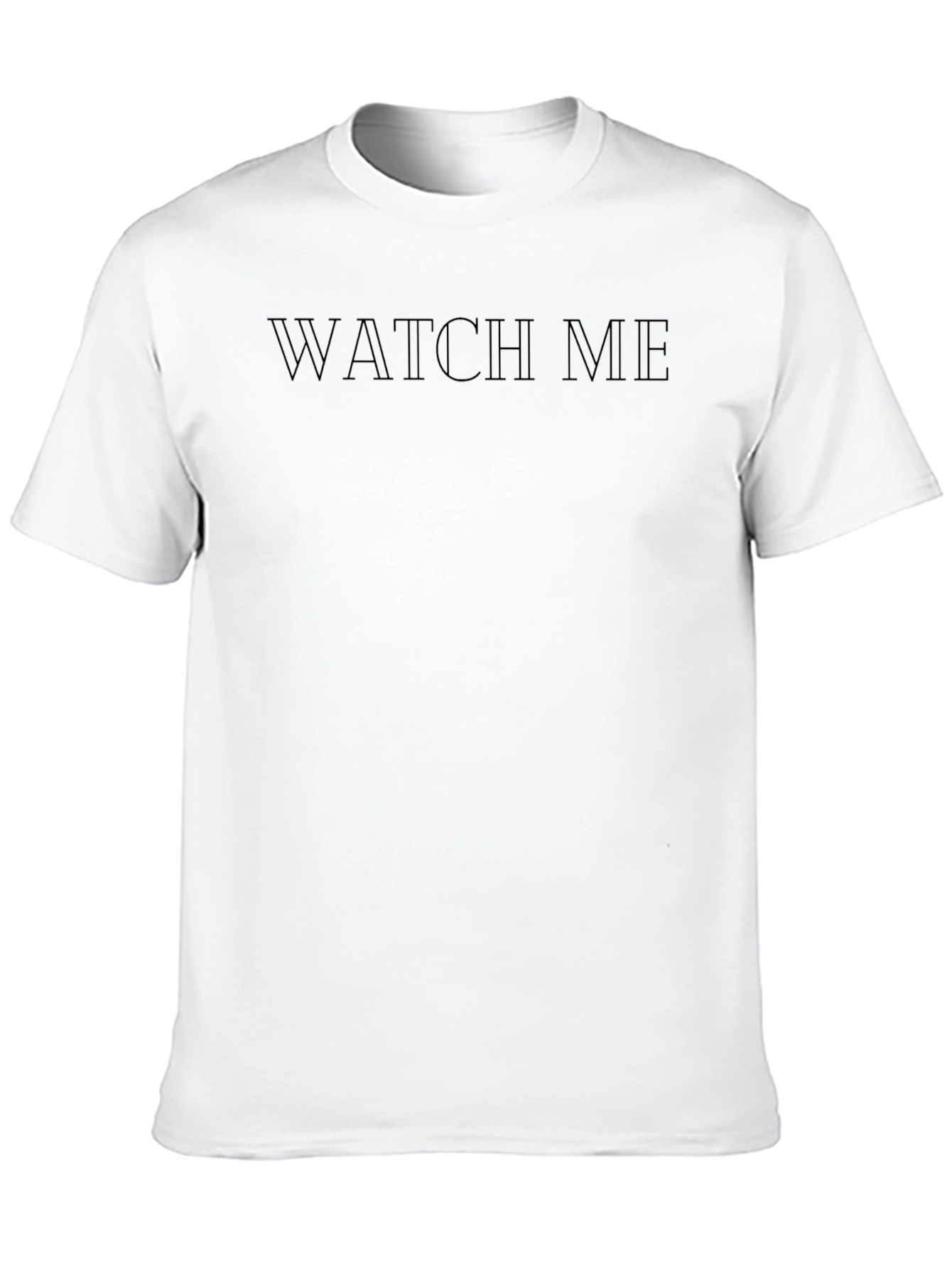 Black Watch Me Graphic Tee - Mens Short Sleeve Casual Top