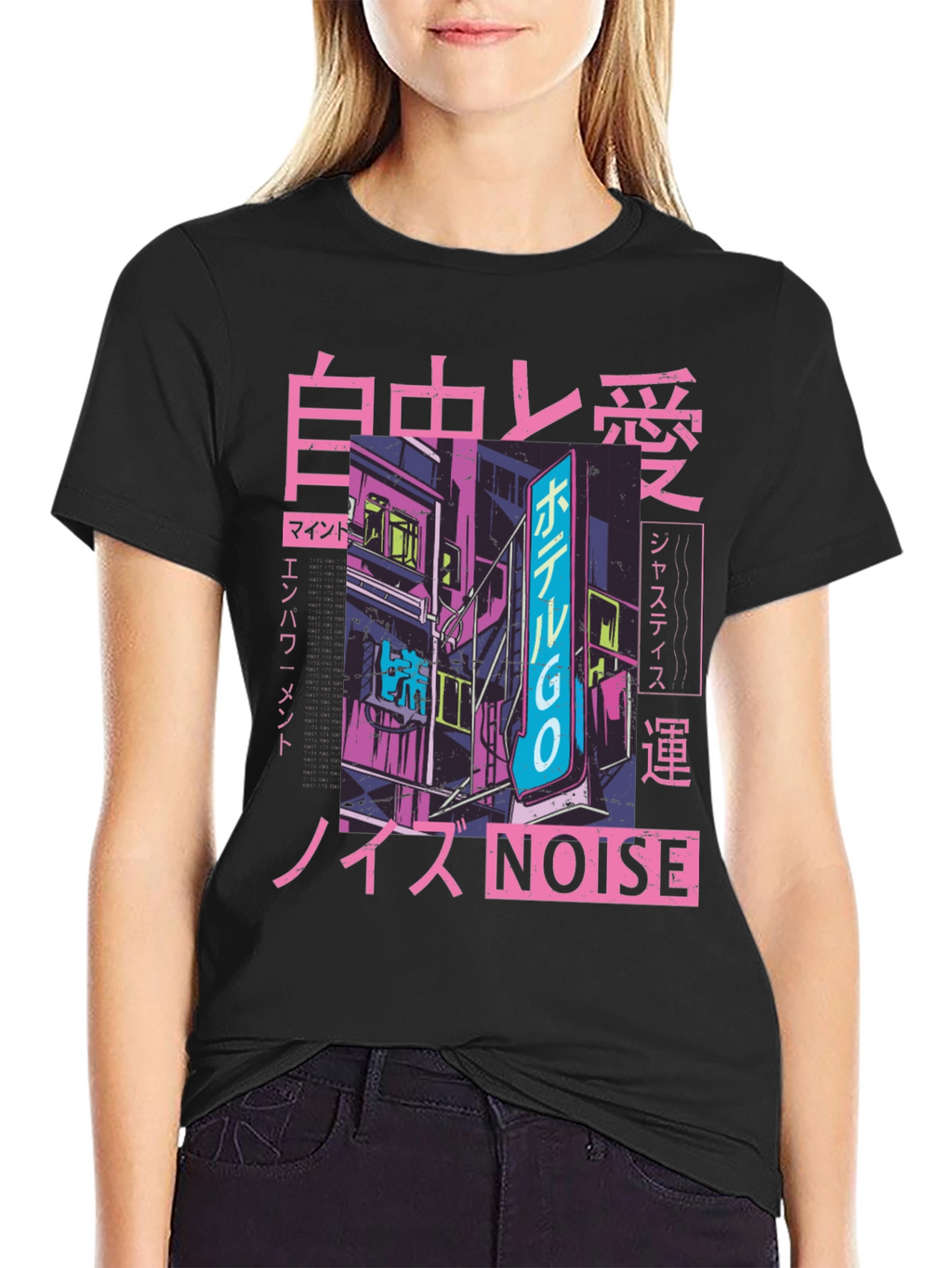 Cyberpunk Cityscape Graphic Tee