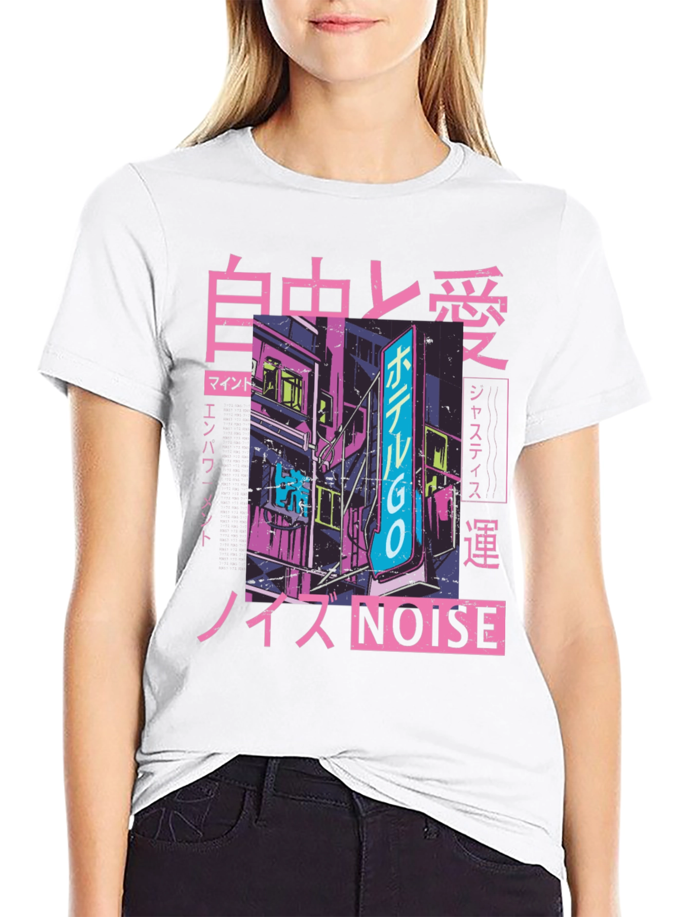 Cyberpunk Cityscape Graphic Tee