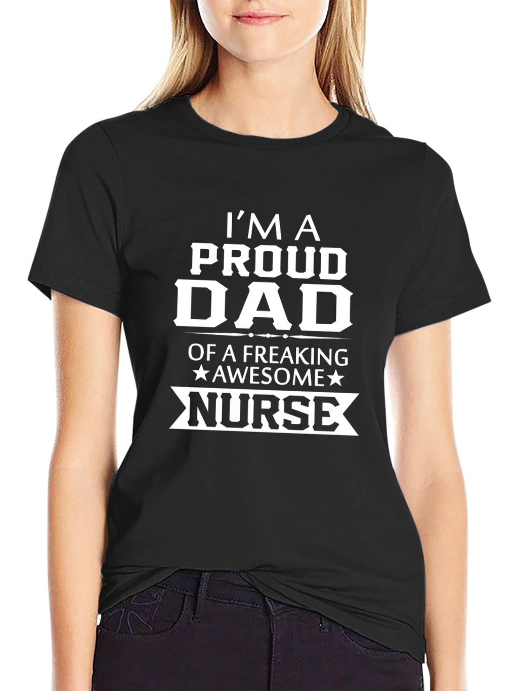 Proud Dad of Awesome Nurse Graphic Tee