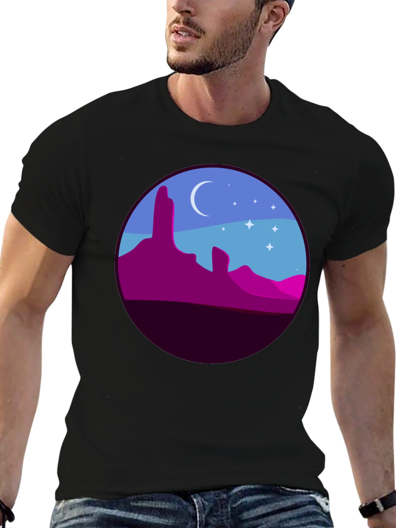 Desert Nightscape Graphic Tee