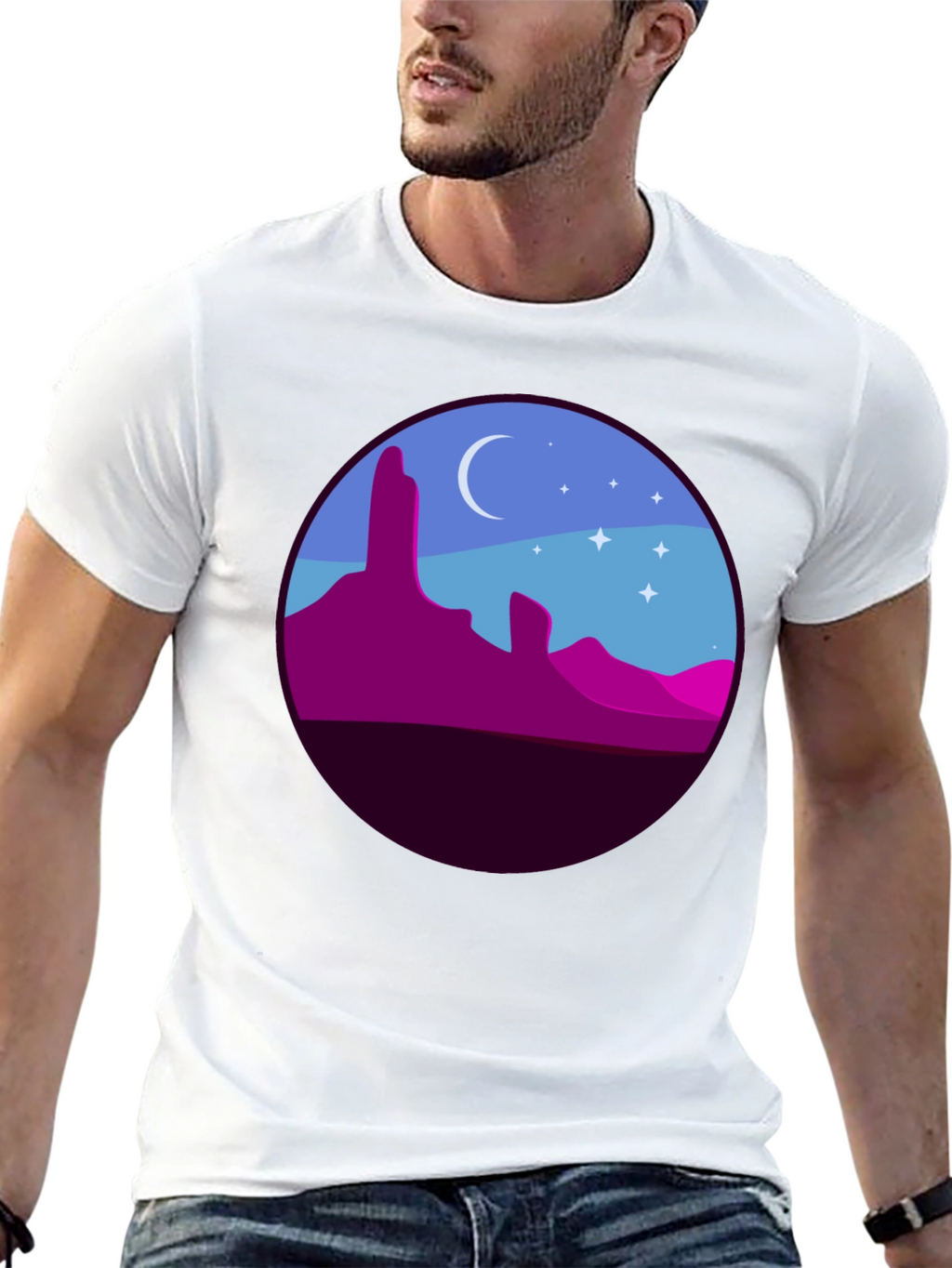 Desert Nightscape Graphic Tee