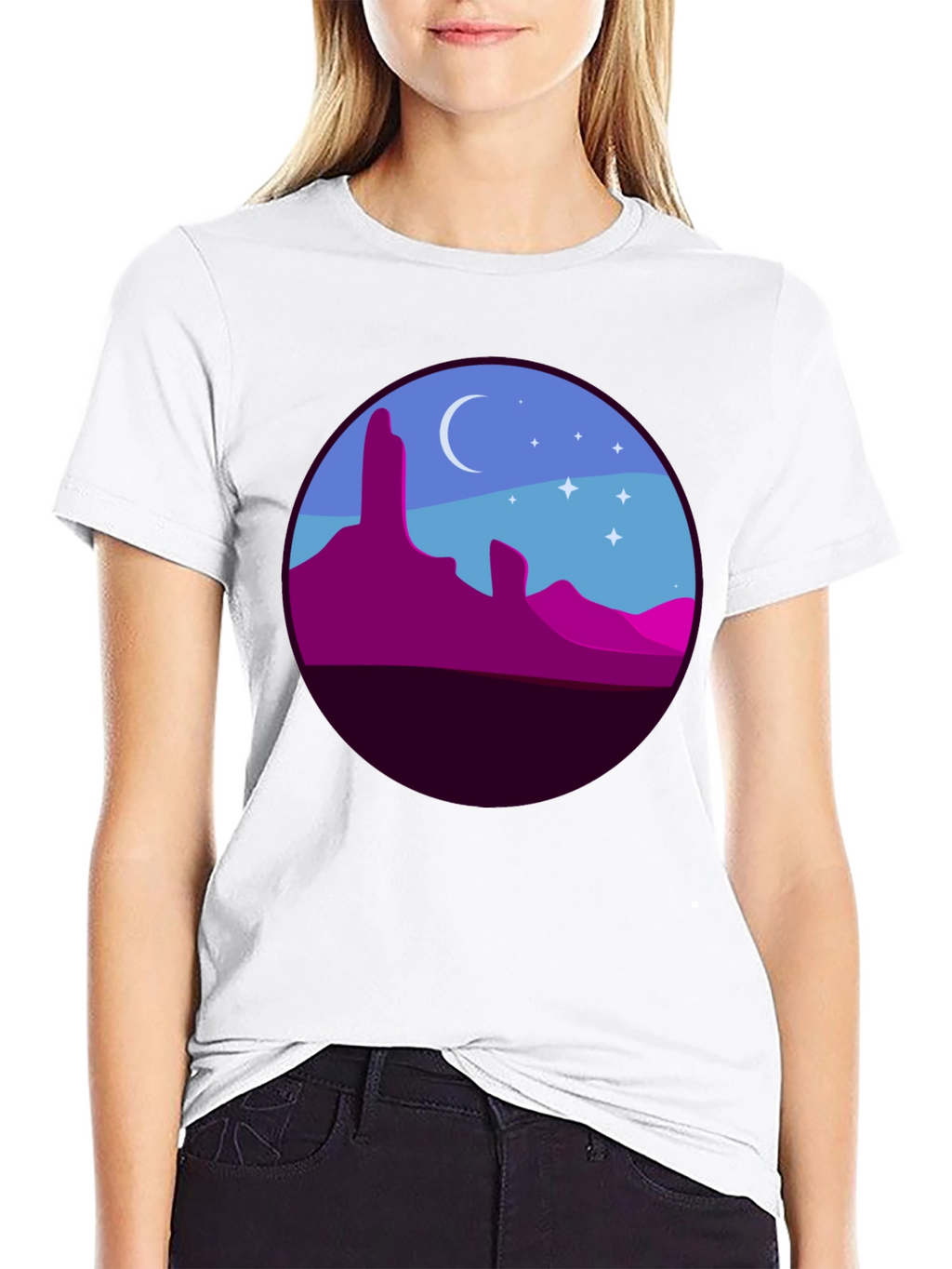 Desert Nightscape Graphic Tee