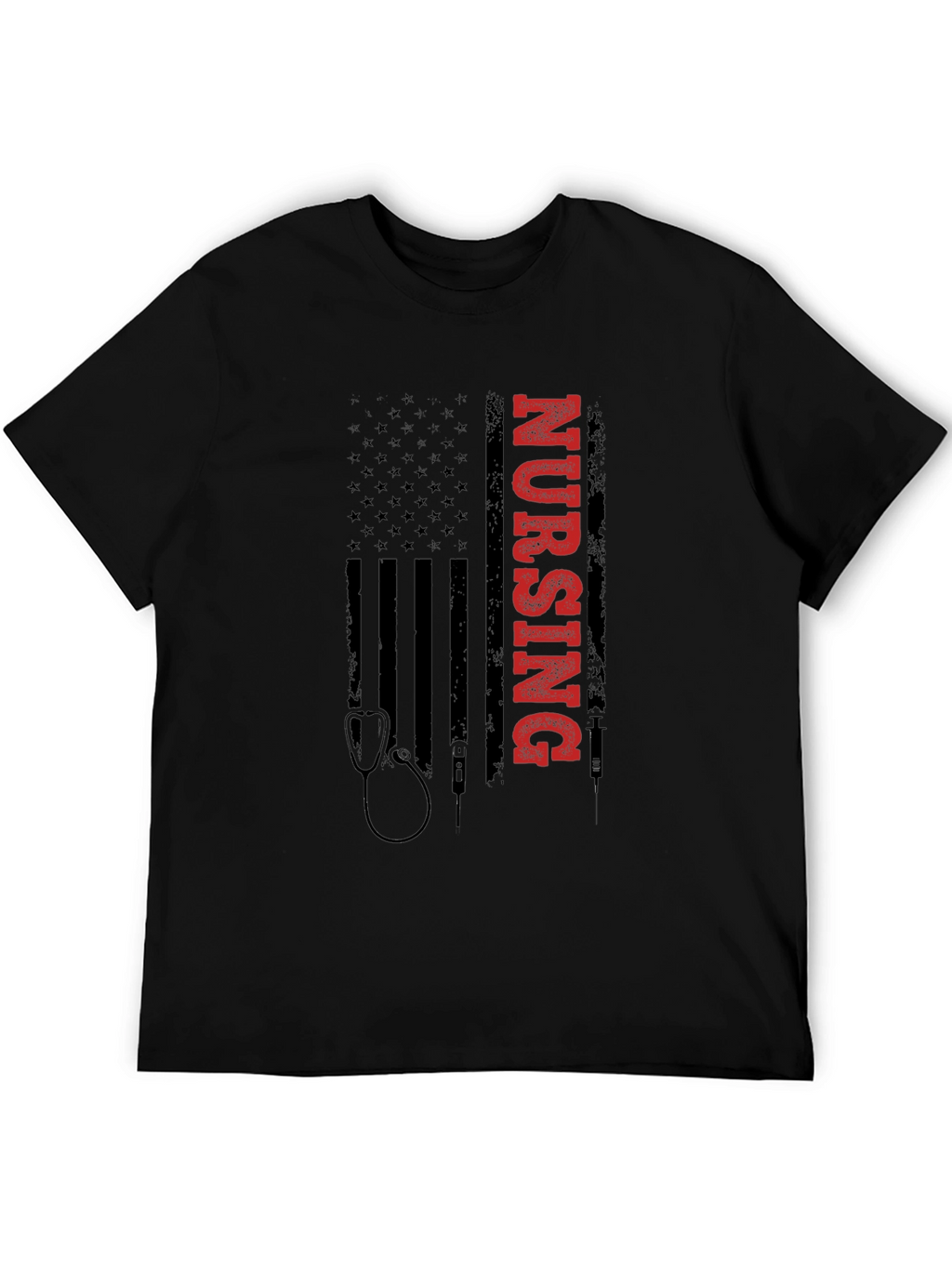 Nursing American Flag Graphic Tee