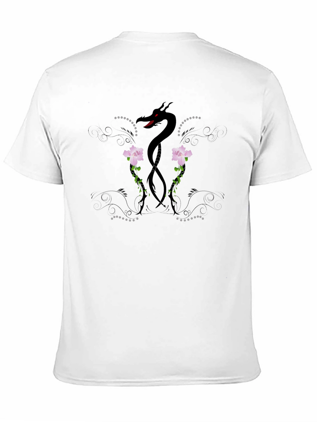 Dragon & Roses Black T-Shirt