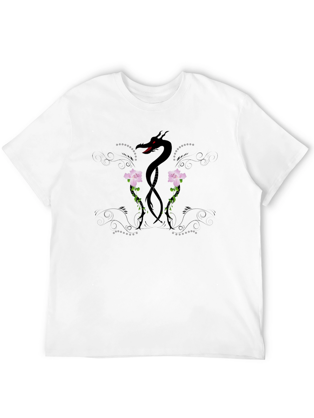 Dragon & Roses Black T-Shirt