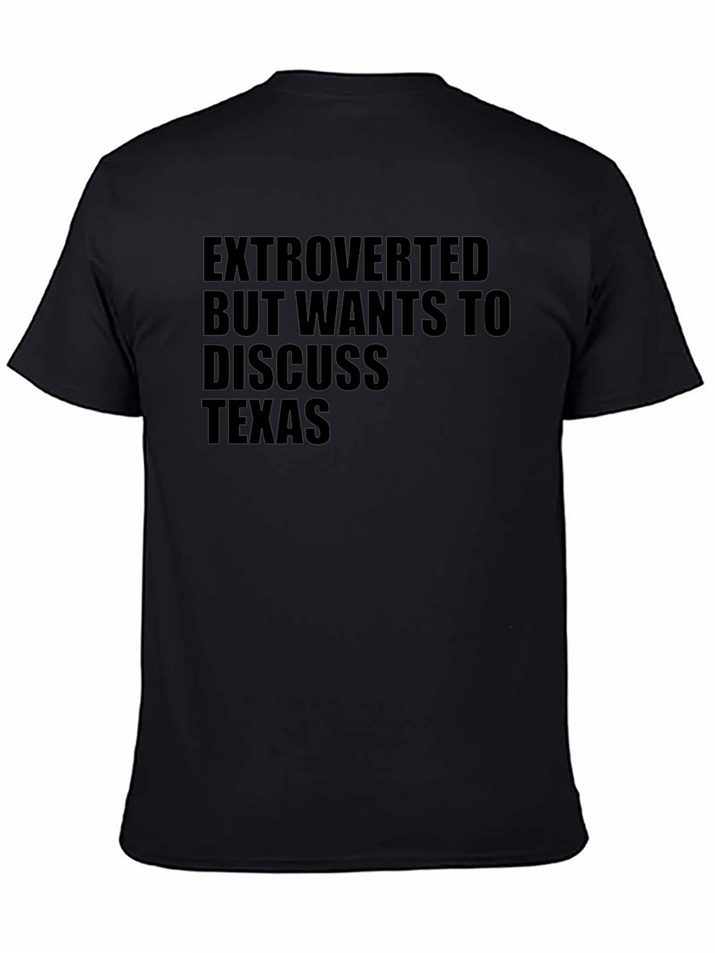 Extroverted Texas Lover Black T-Shirt