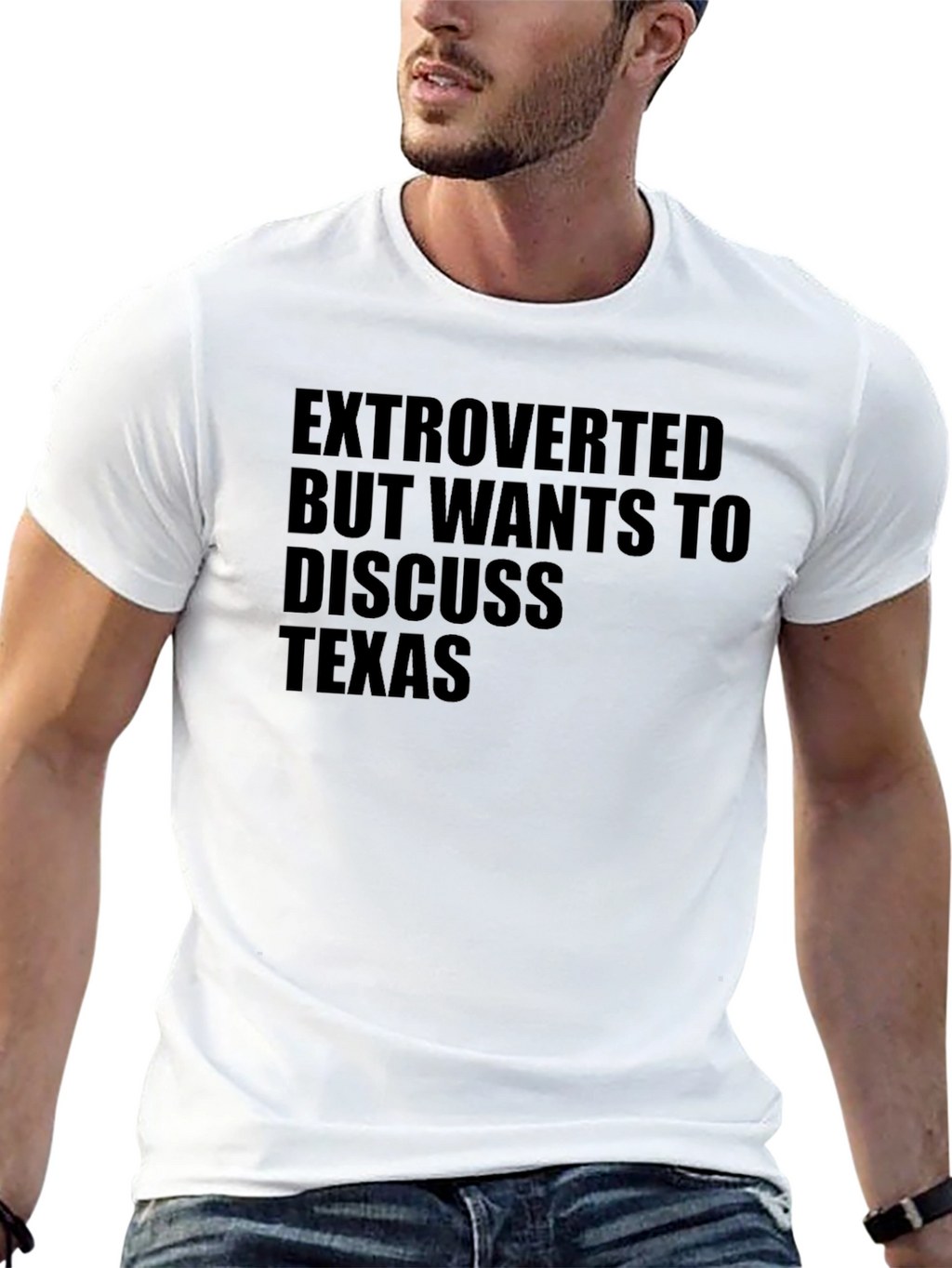 Extroverted Texas Lover Black T-Shirt