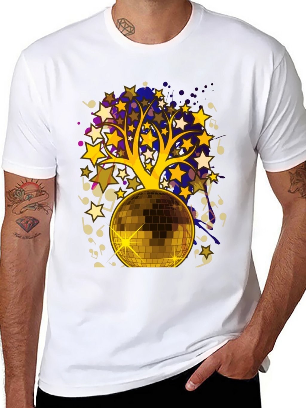 Disco Ball Music Tree Graphic Tee