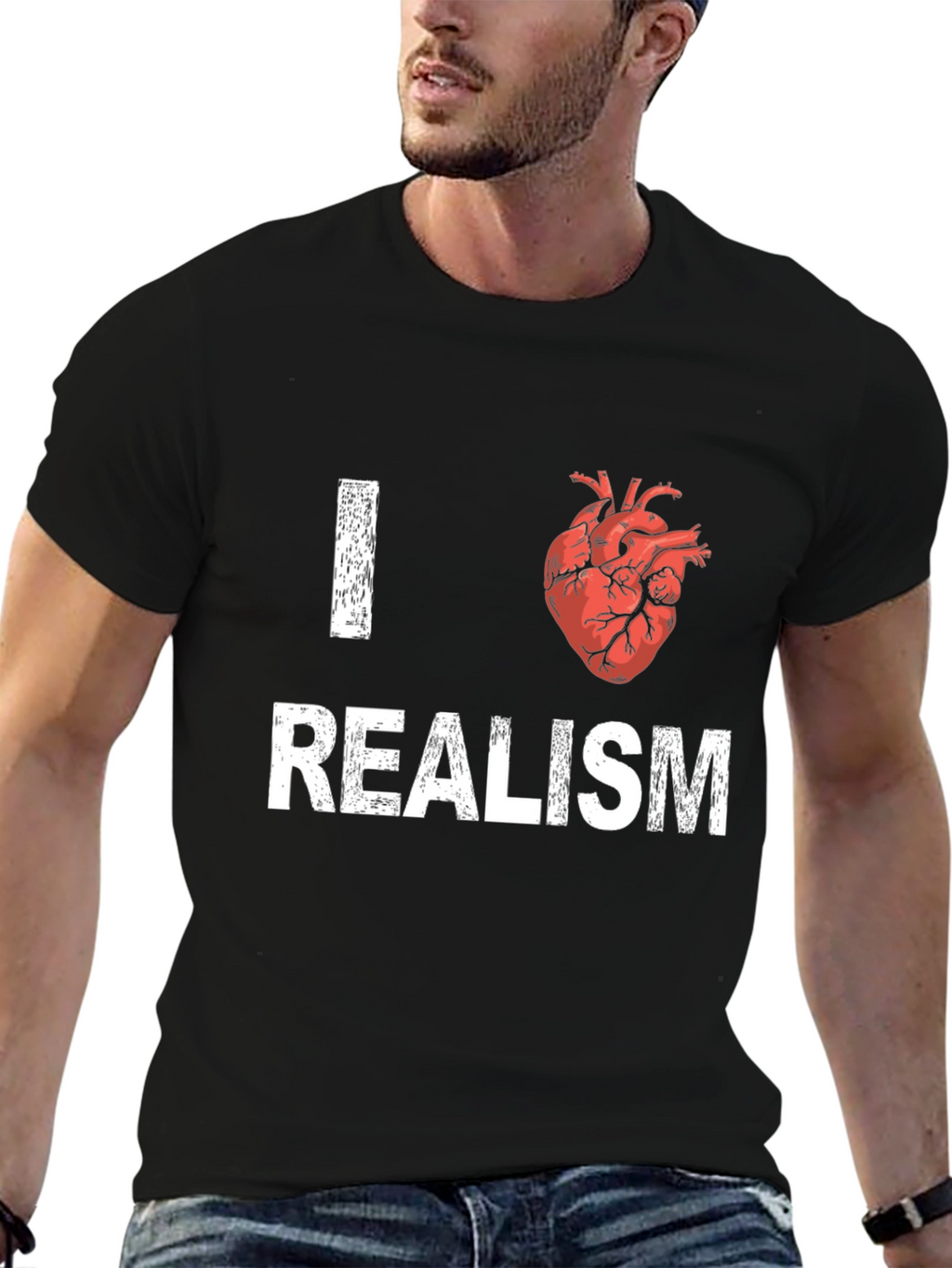 I Heart Realism T-Shirt - Anatomical Heart Graphic Tee