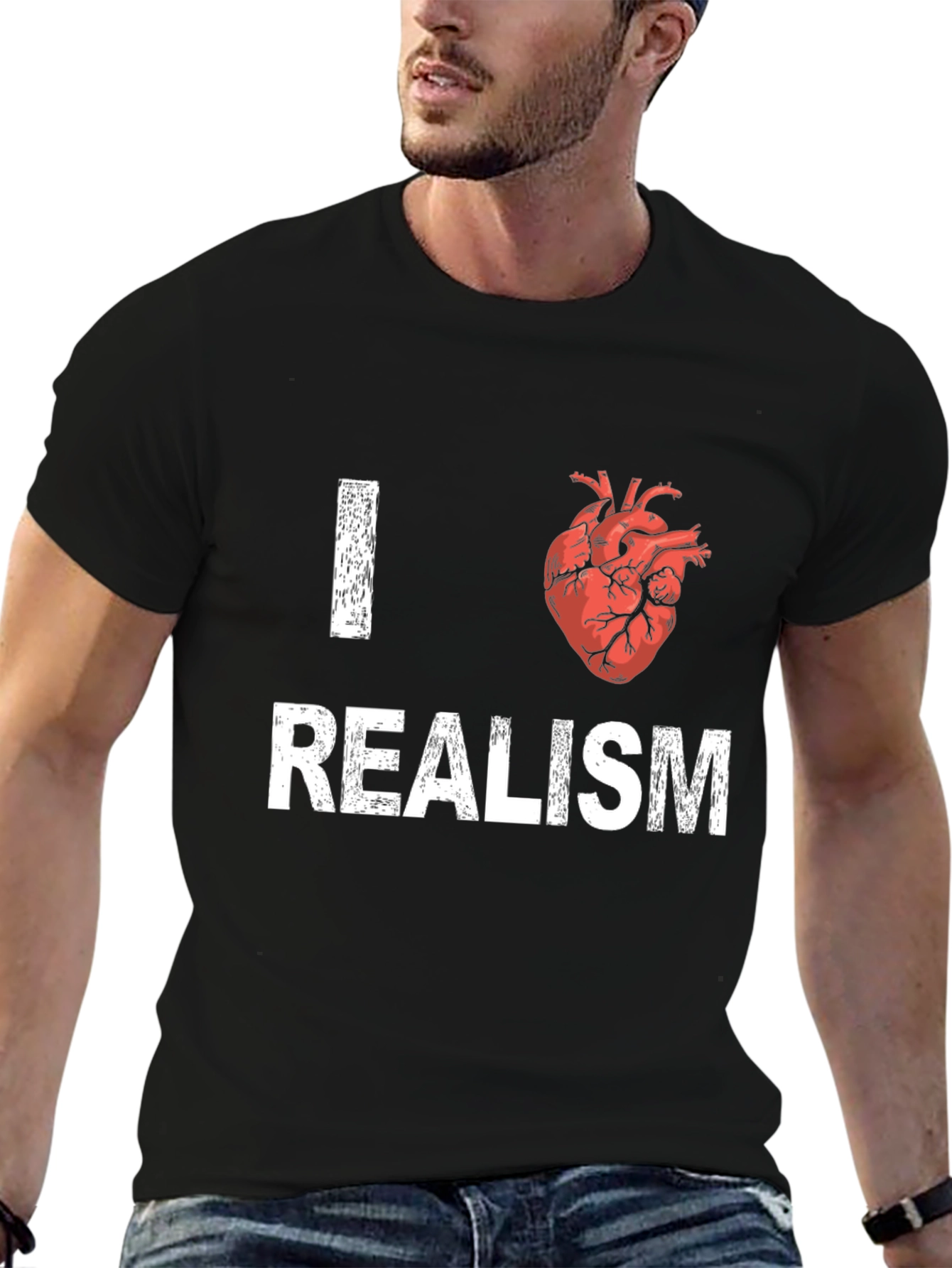 I Heart Realism T-Shirt - Anatomical Heart Graphic Tee