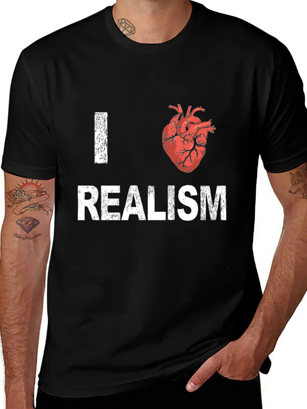I Heart Realism T-Shirt - Anatomical Heart Graphic Tee