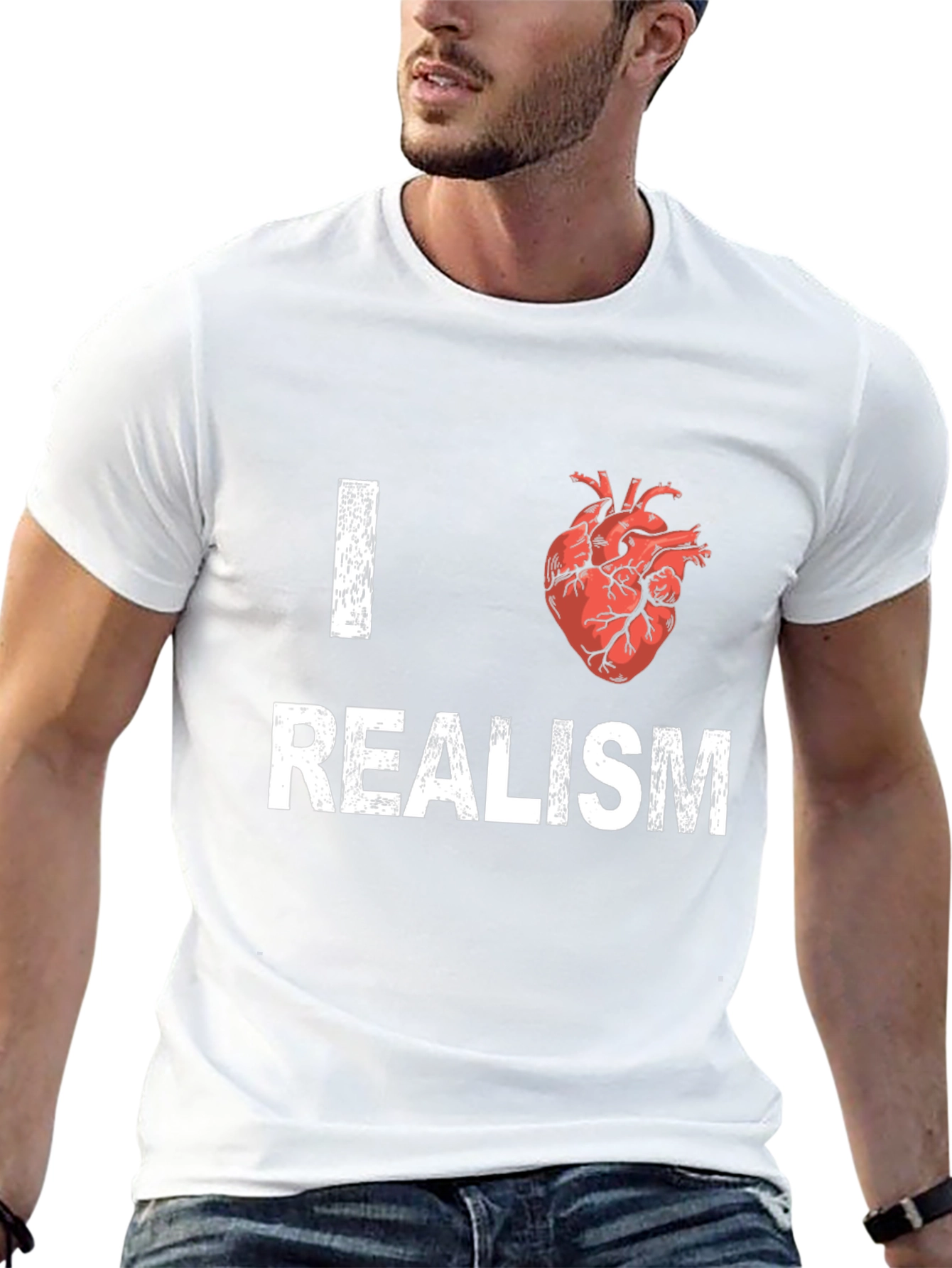 I Heart Realism T-Shirt - Anatomical Heart Graphic Tee