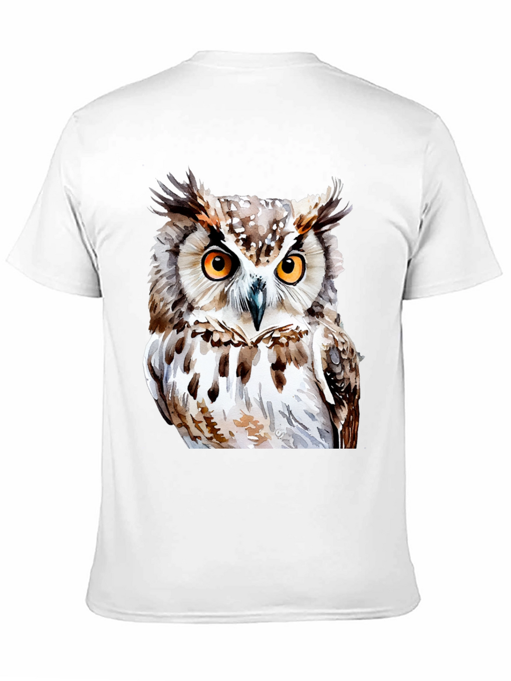 Owl Graphic Print T-Shirt - Black