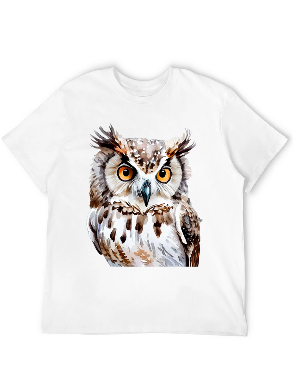 Owl Graphic Print T-Shirt - Black