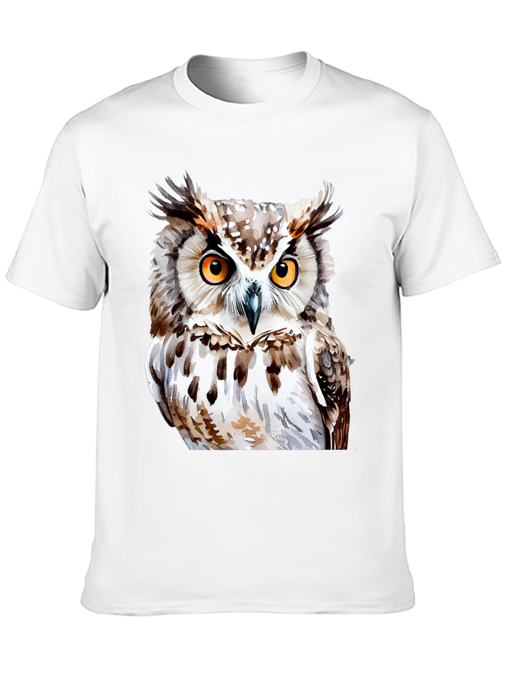 Owl Graphic Print T-Shirt - Black