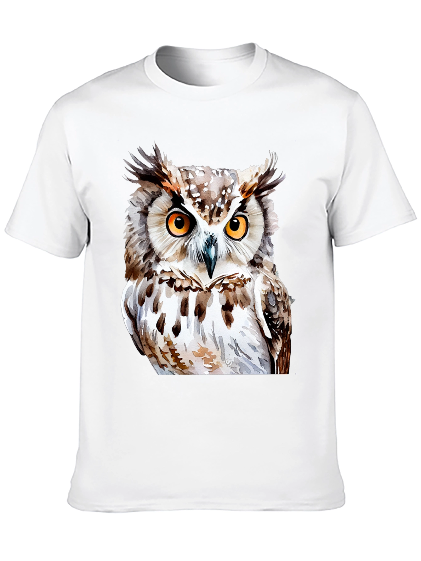 Owl Graphic Print T-Shirt - Black