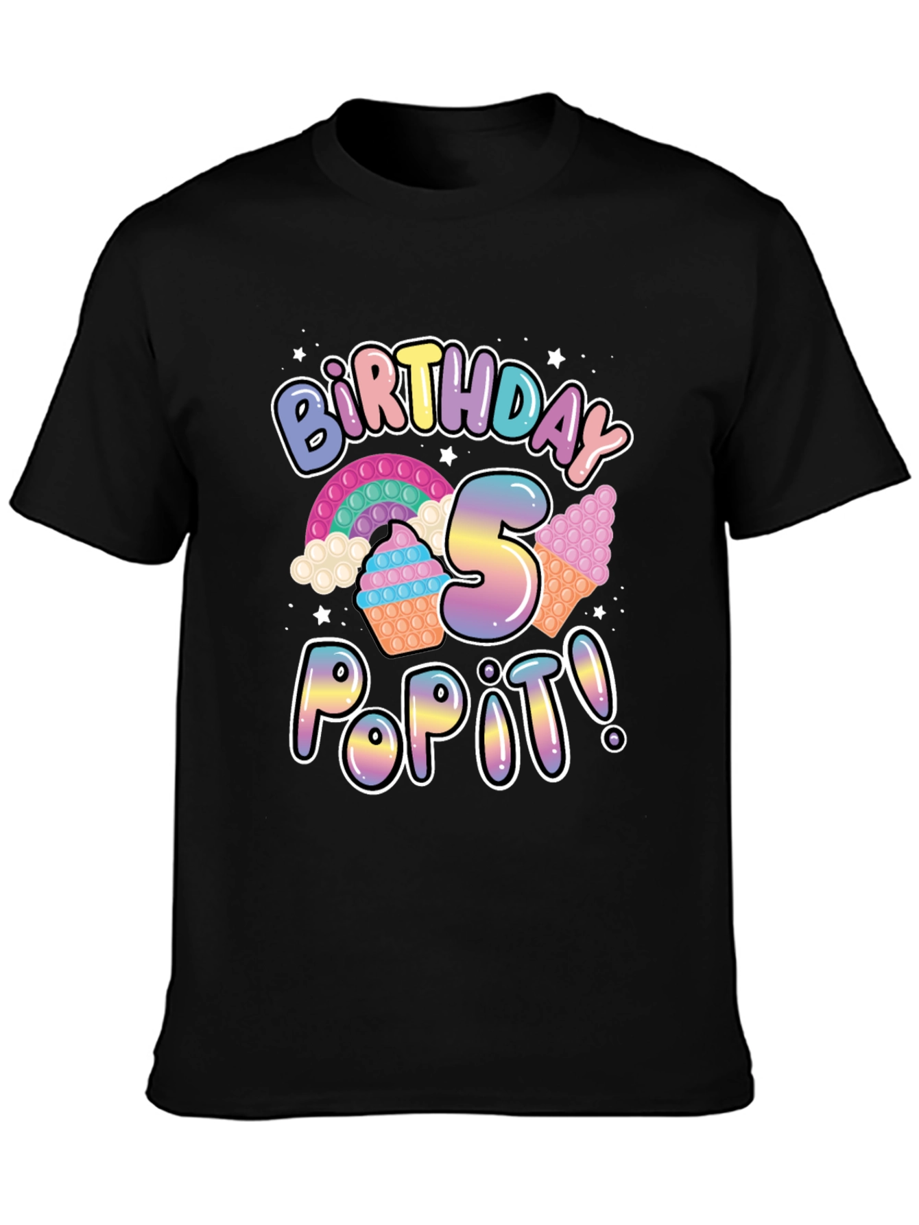 Birthday 5 Pop It T-Shirt - Fun Party Tee