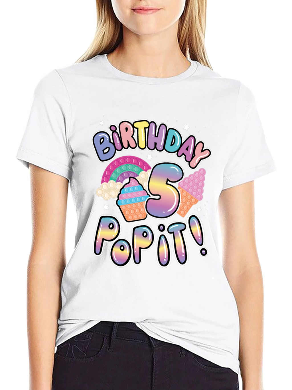 Birthday 5 Pop It T-Shirt - Fun Party Tee