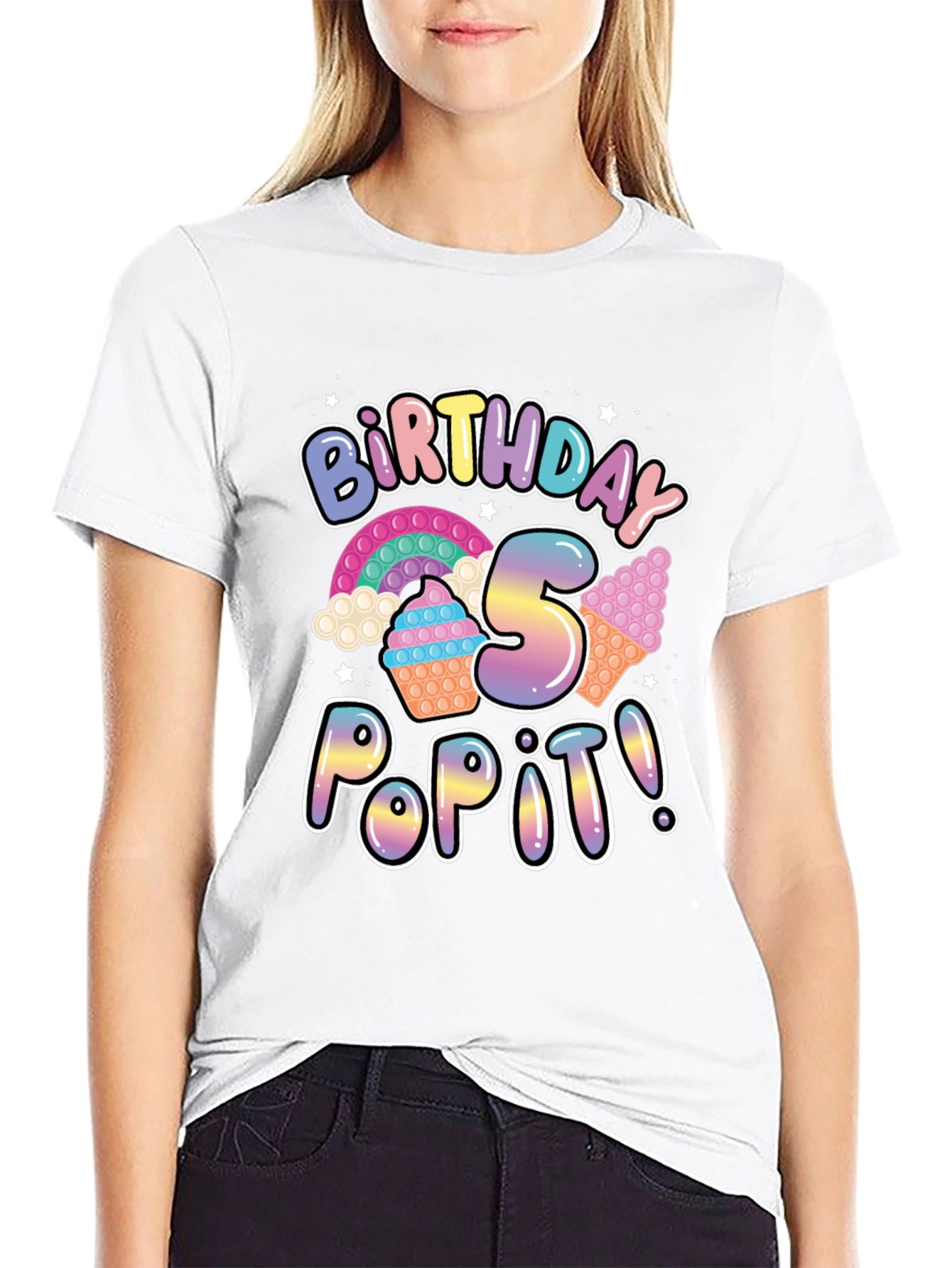 Birthday 5 Pop It T-Shirt - Fun Party Tee