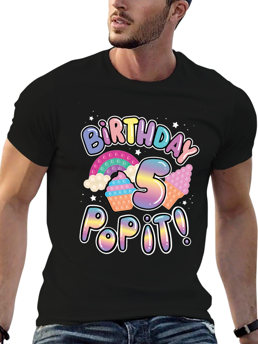 Birthday 5 Pop It T-Shirt - Fun Party Tee