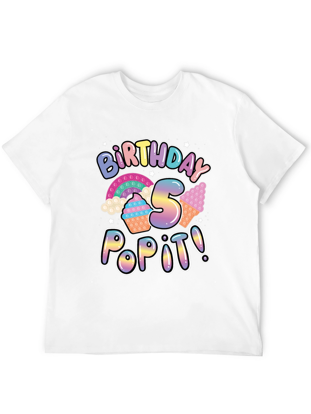 Birthday 5 Pop It T-Shirt - Fun Party Tee
