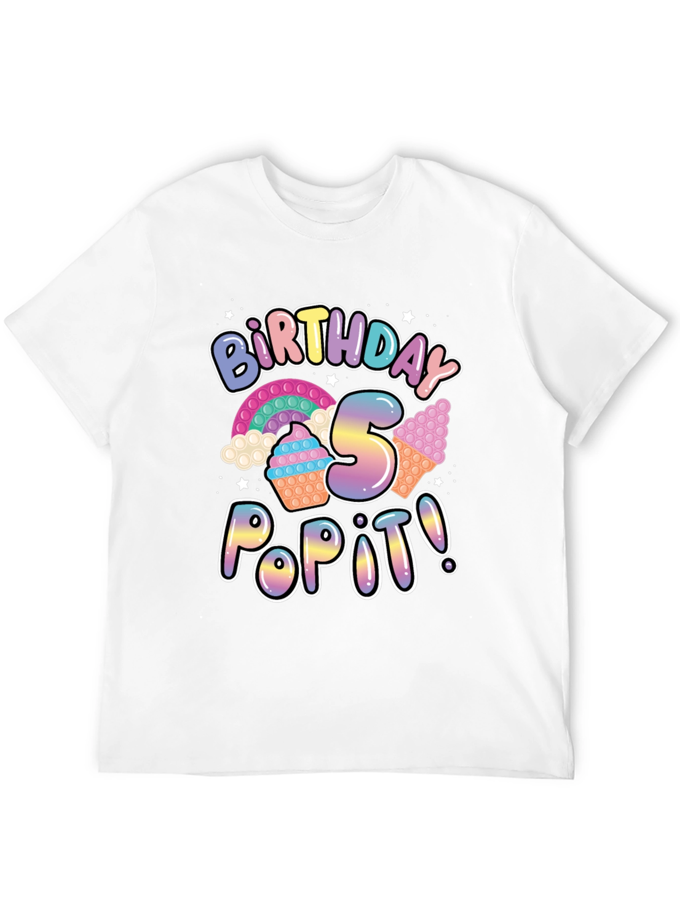 Birthday 5 Pop It T-Shirt - Fun Party Tee