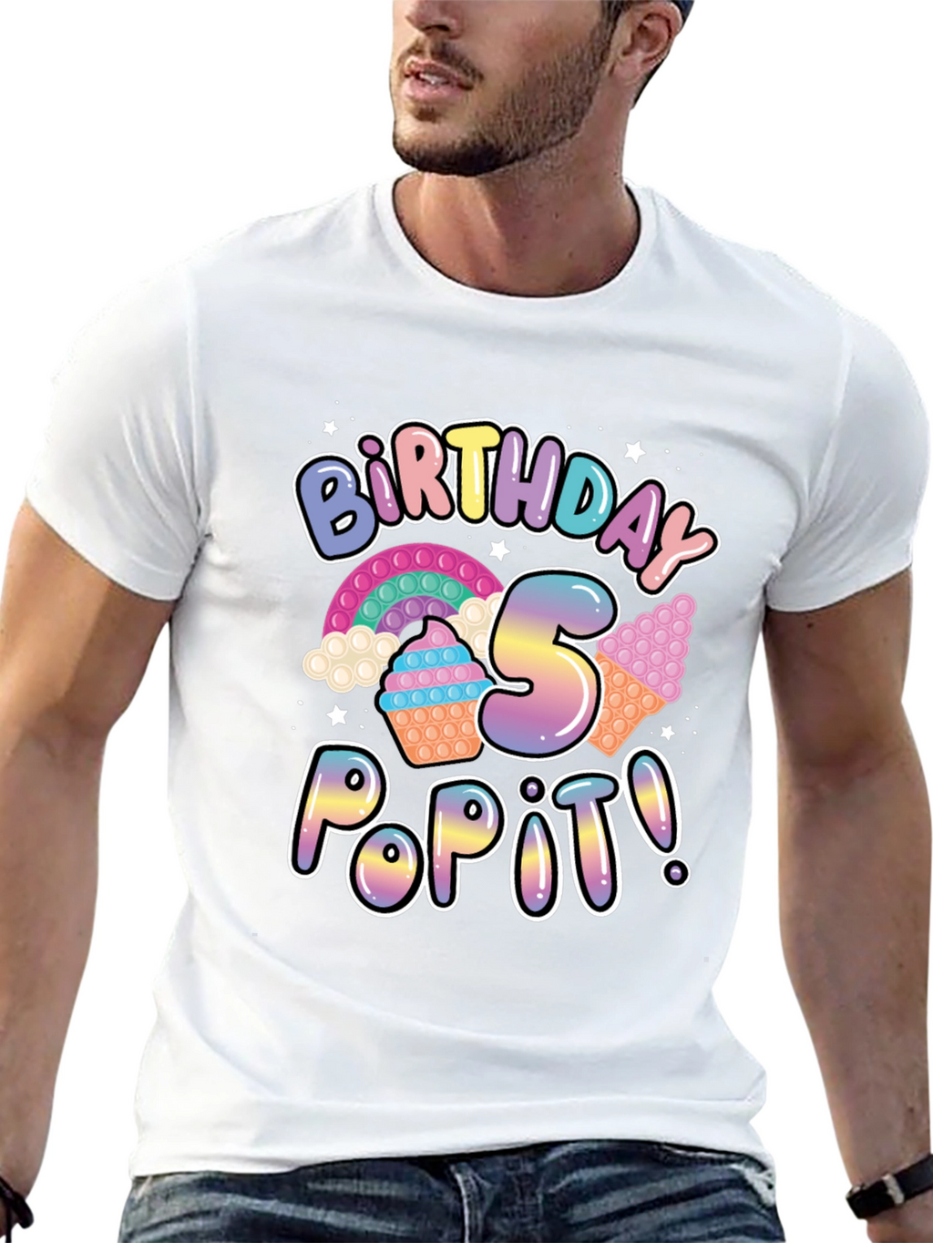 Birthday 5 Pop It T-Shirt - Fun Party Tee