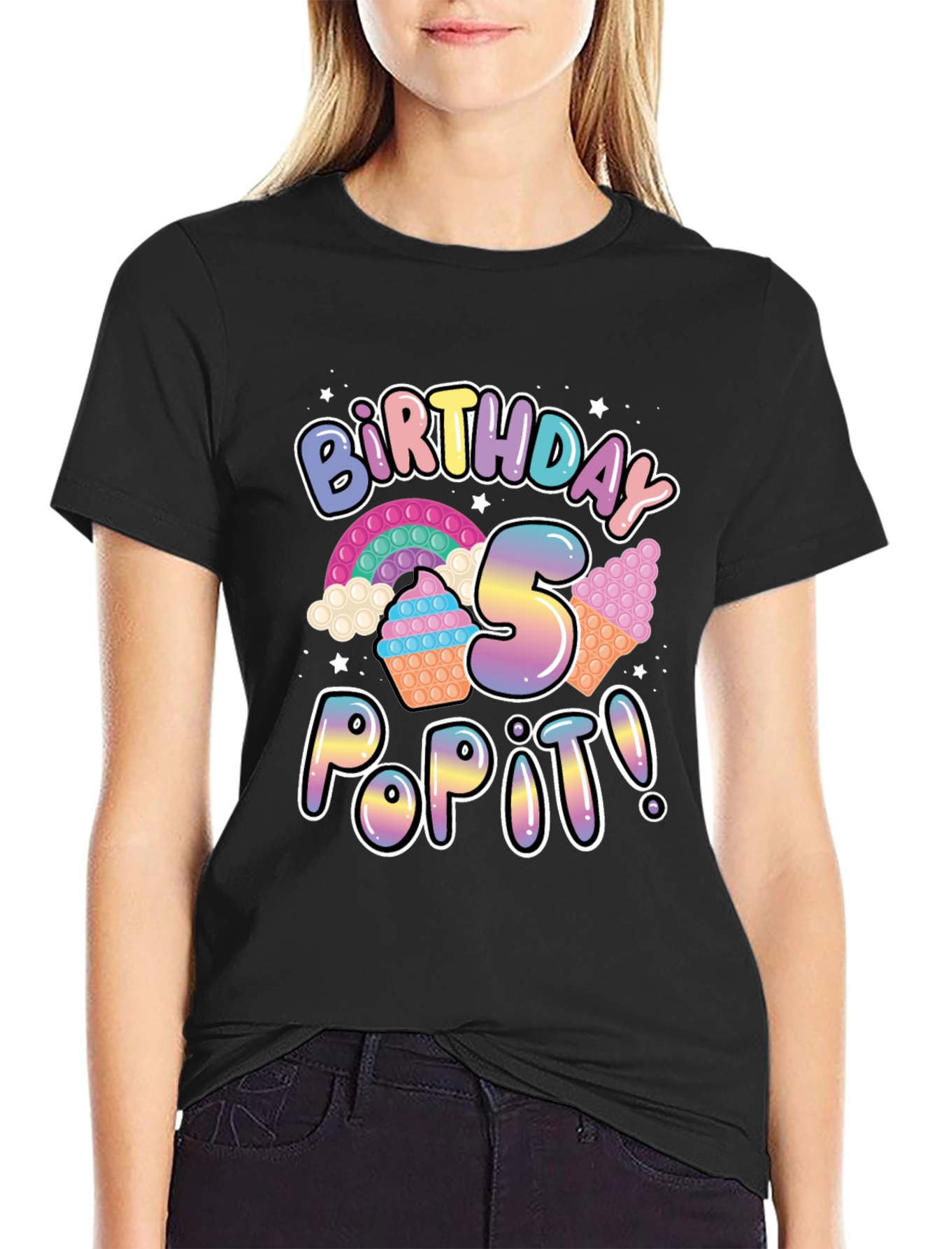 Birthday 5 Pop It T-Shirt - Fun Party Tee
