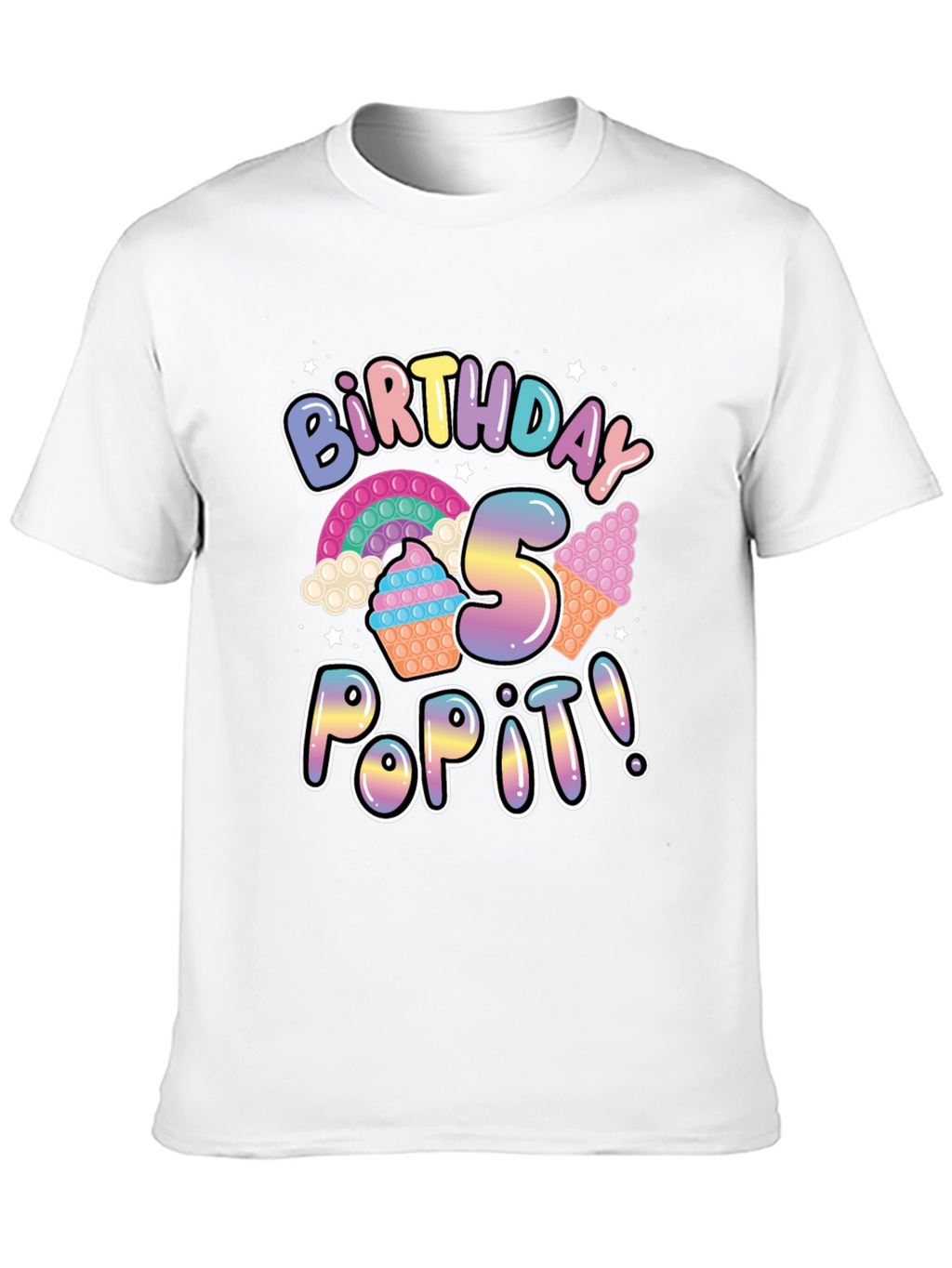 Birthday 5 Pop It T-Shirt - Fun Party Tee