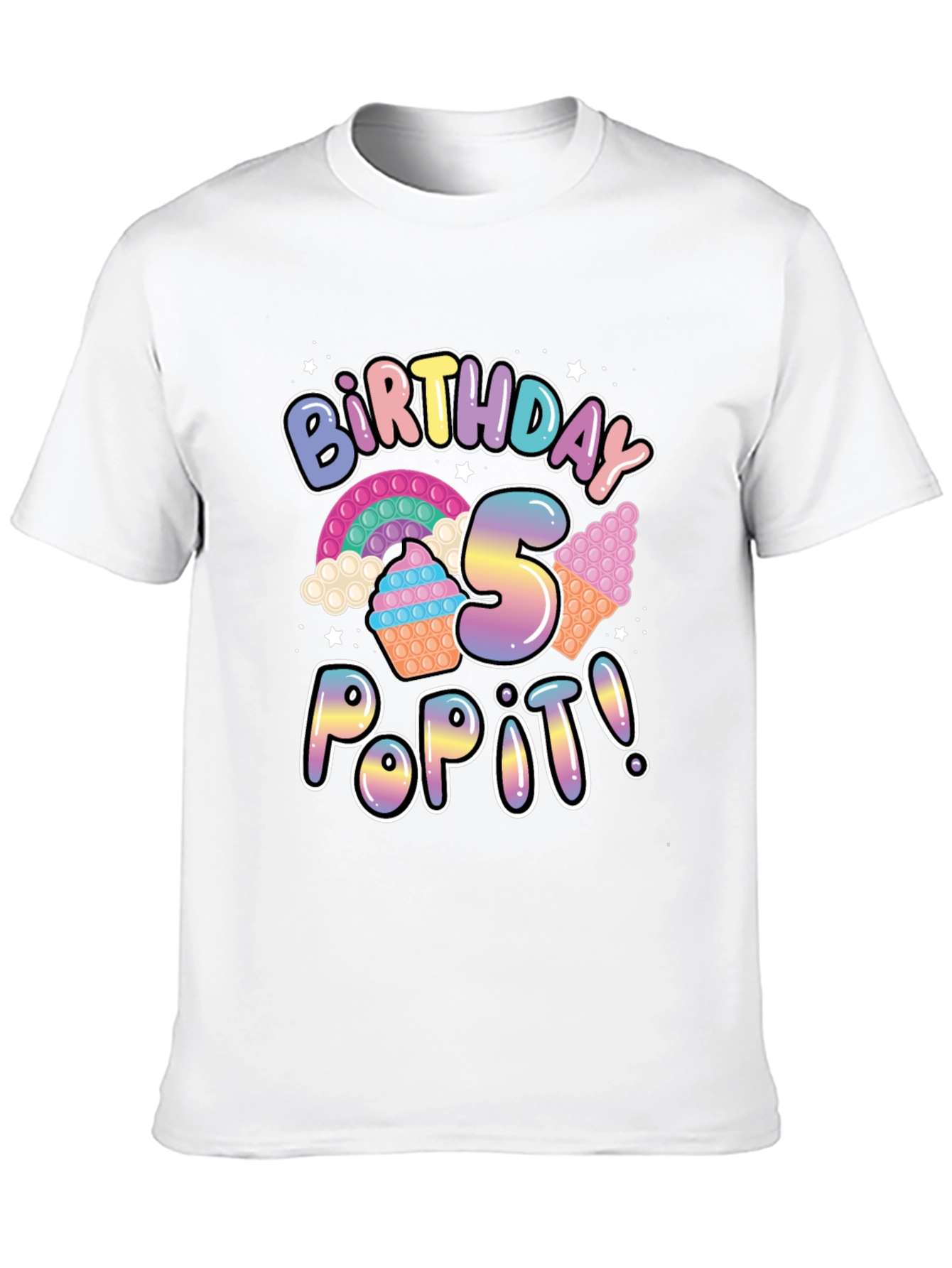 Birthday 5 Pop It T-Shirt - Fun Party Tee